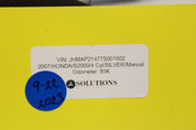 2006-2009 Honda S2000 Roll Hoop Trim w/ Speaker OEM RH Right Passenger Side
