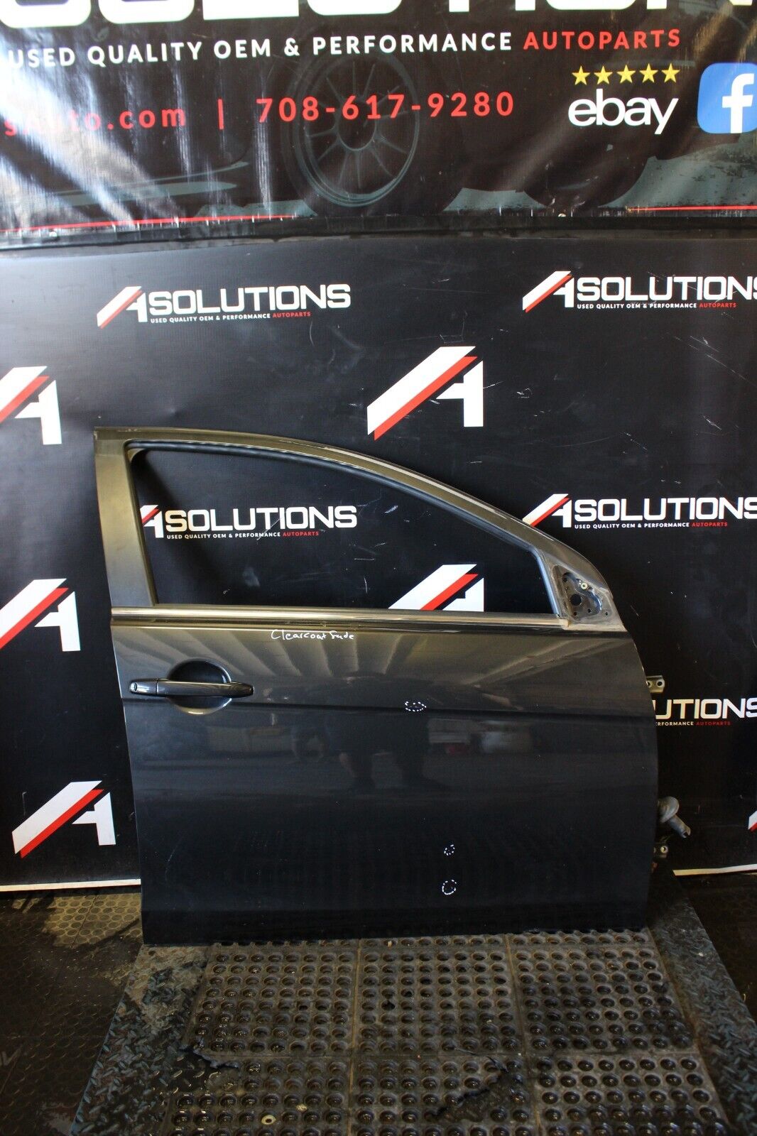 08-15 Mitsubishi Lancer Ralliart Evo X Front Passenger Door Shell OEM BLUE