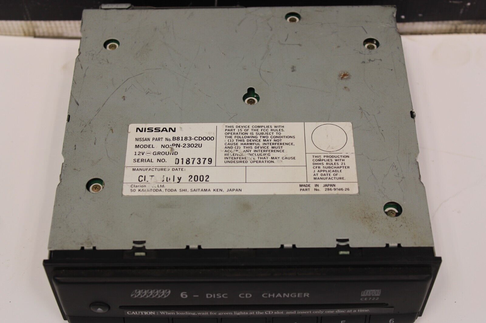 2003-04 Nissan 350z GPS Drive Disc DVD Player Navigation P/N B8183 CD000