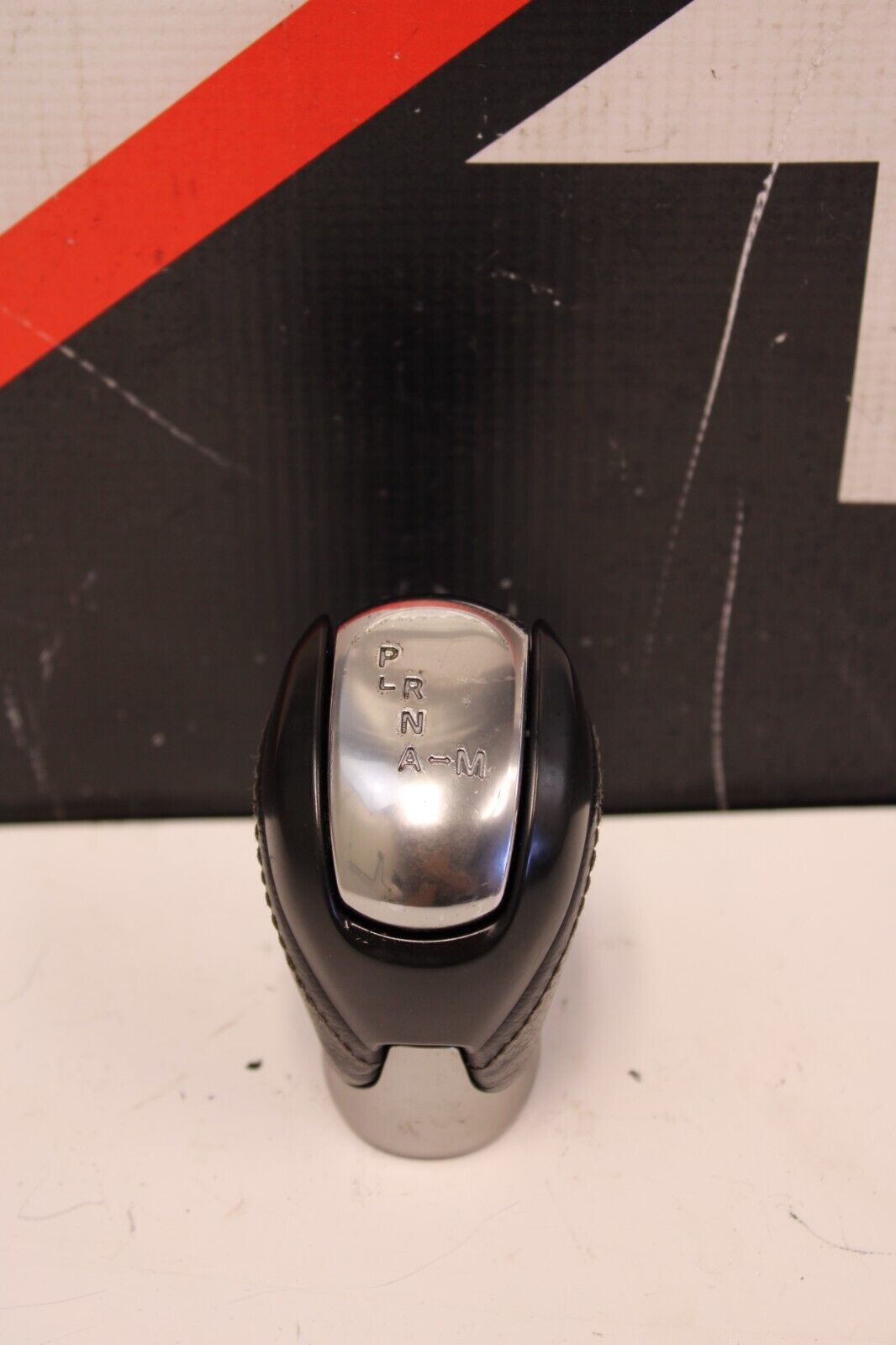 2009 2010 NISSAN GT-R GTR R35 VR38 OEM BLACK LEATHER CHROME SHIFT KNOB