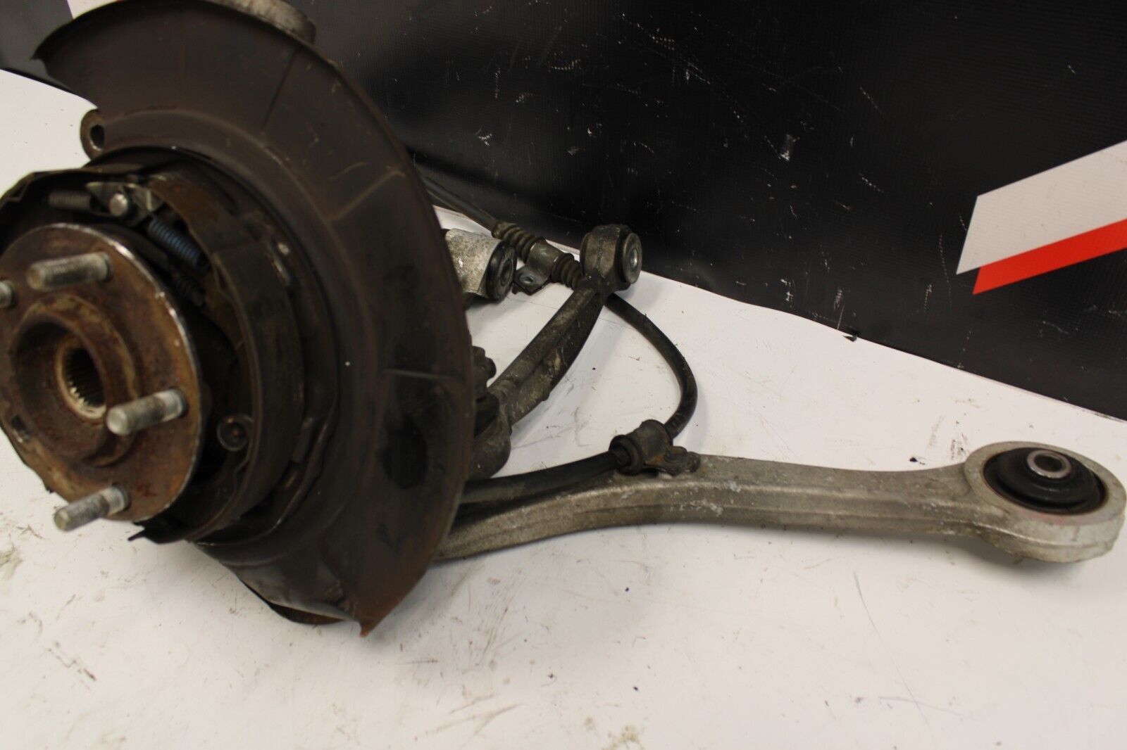 08-15 Mitsubishi Evo X Rear Right Knee Control Spindle Knuckle Pass Complete