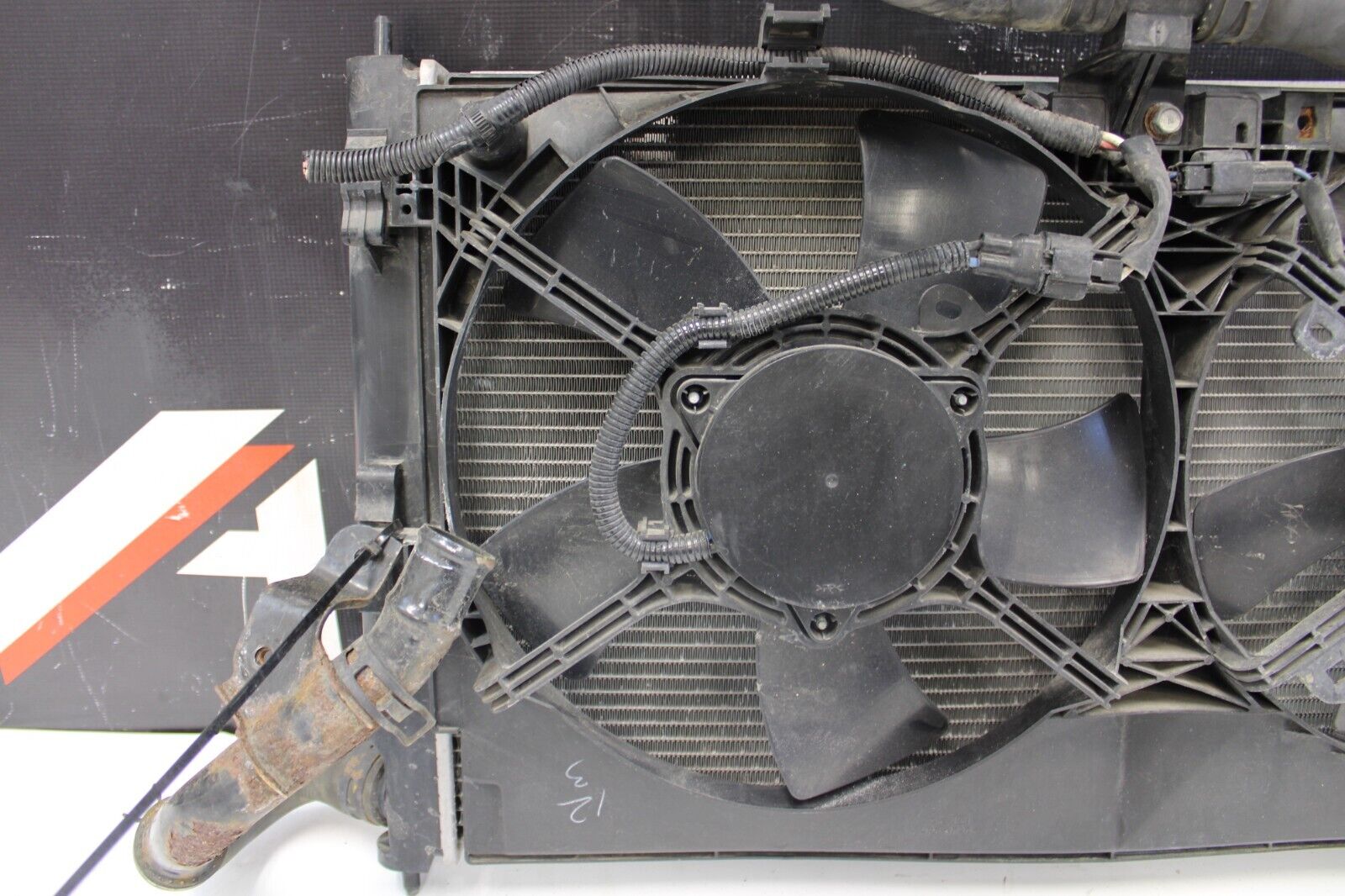 08 - 15 Mitsubishi Lancer Evo X MR Ralliart Radiator Condenser Fan Assembly OEM