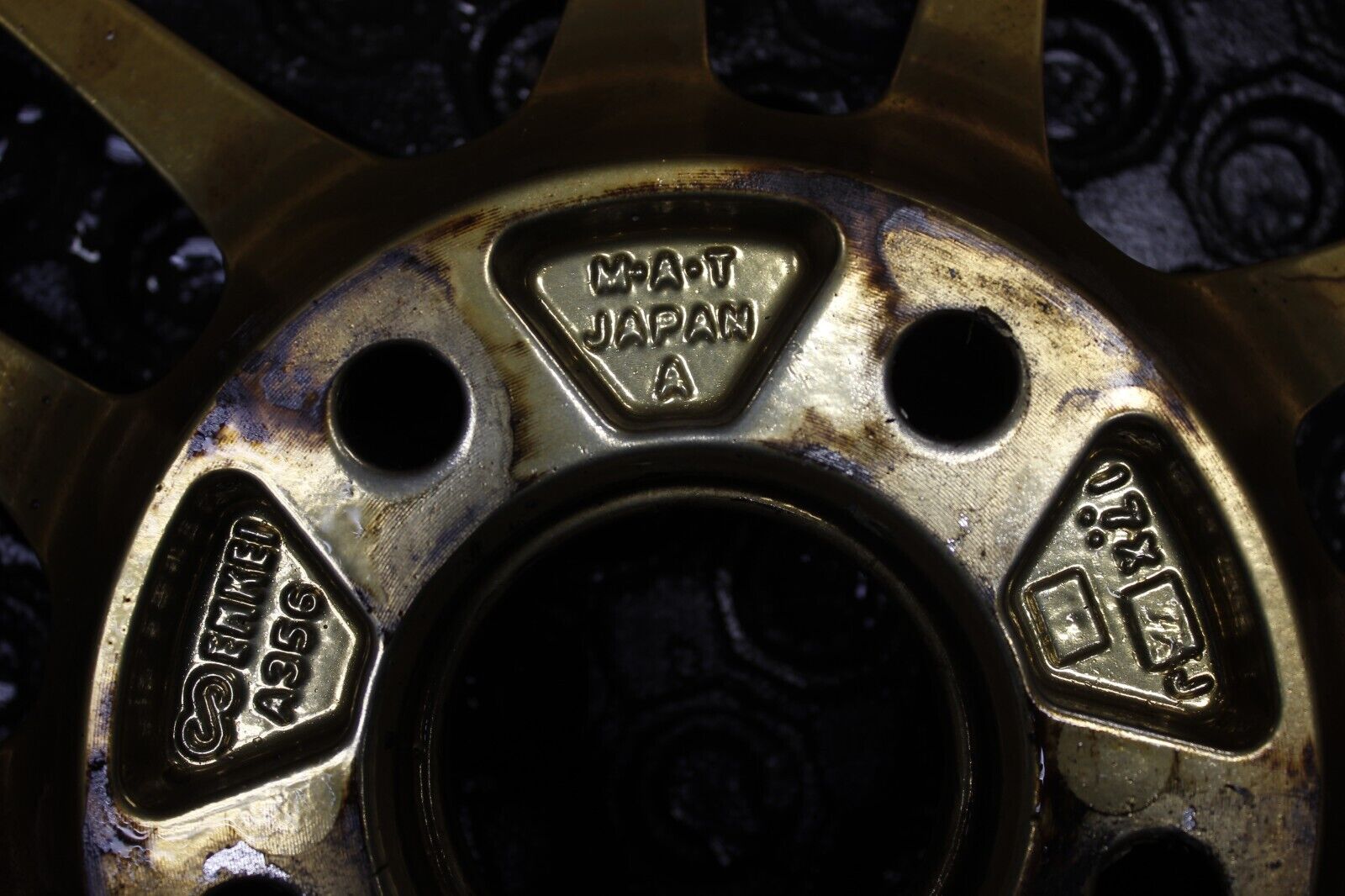 ENKEI RPF1 GOLD RIM(1)  5 X 114.3 17X7.5    S2000 SPEC