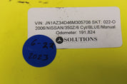 OEM 2004 05 06 NISSAN 350Z A/C COMPRESSOR 3.5L 6CYL 92600-CD100
