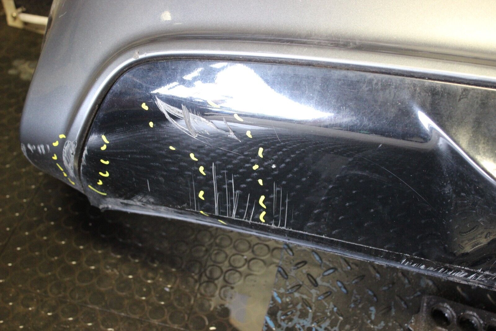 2012 2013 Honda Civic Si Coupe Rear Bumper Cover Black w/ diffuser OEM