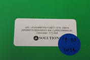 Mitsubishi Lancer Evolution Evo 8 Sunroof Moon Roof Seal Strip Liner Trim