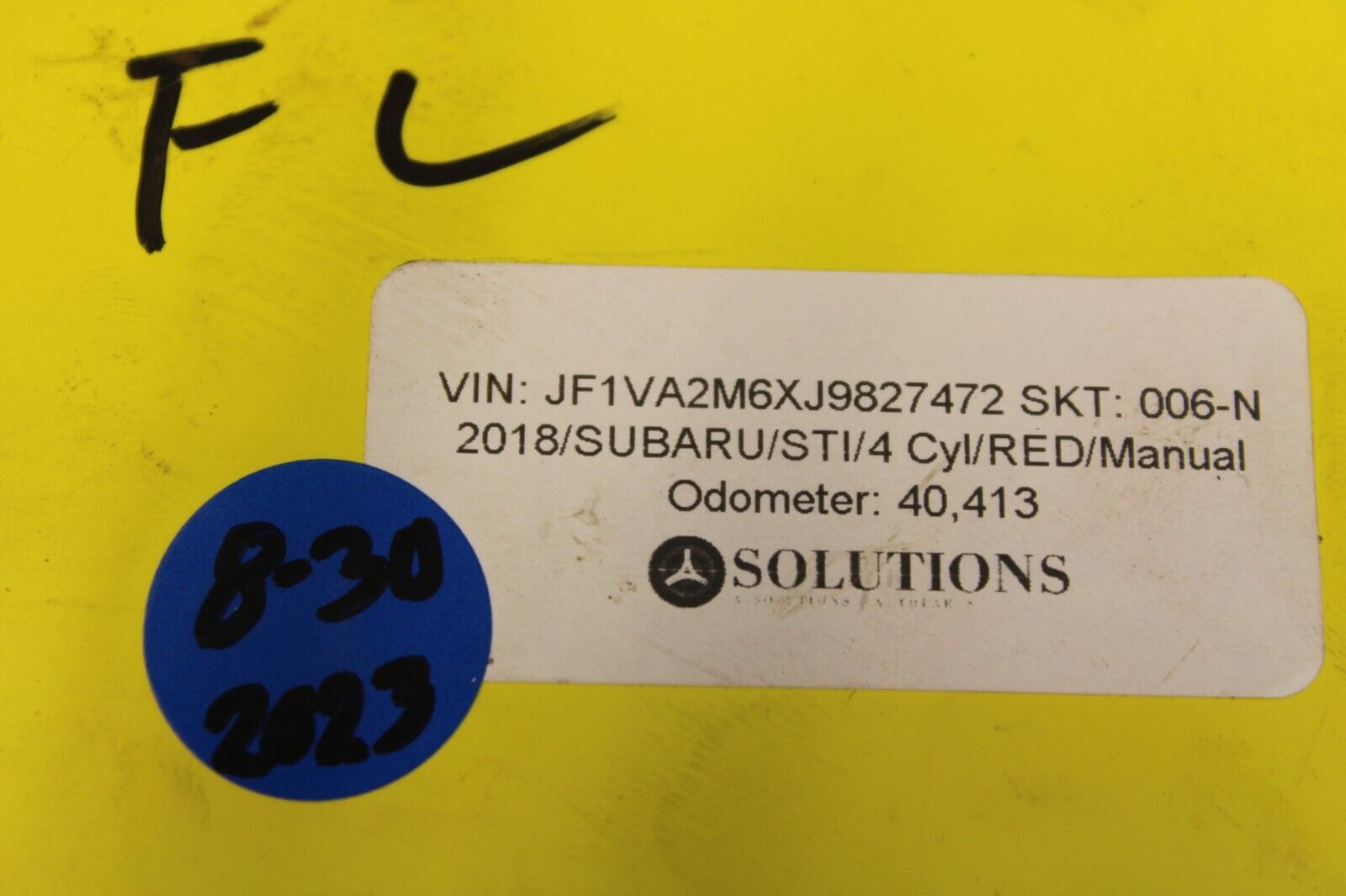2015-2019 Subaru WRX STI Spindle Knuckle Hub Front Left Driver LH OEM 15-19