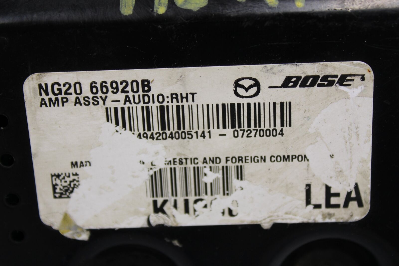 2009 Mazda Miata MX-5 BOSE Amplifier Radio Stereo