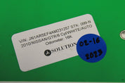 09-15 NISSAN GTR R35 OEM PASSENGER RIGHT LOWER A PILLAR TRIM COVER 66900 JF10A