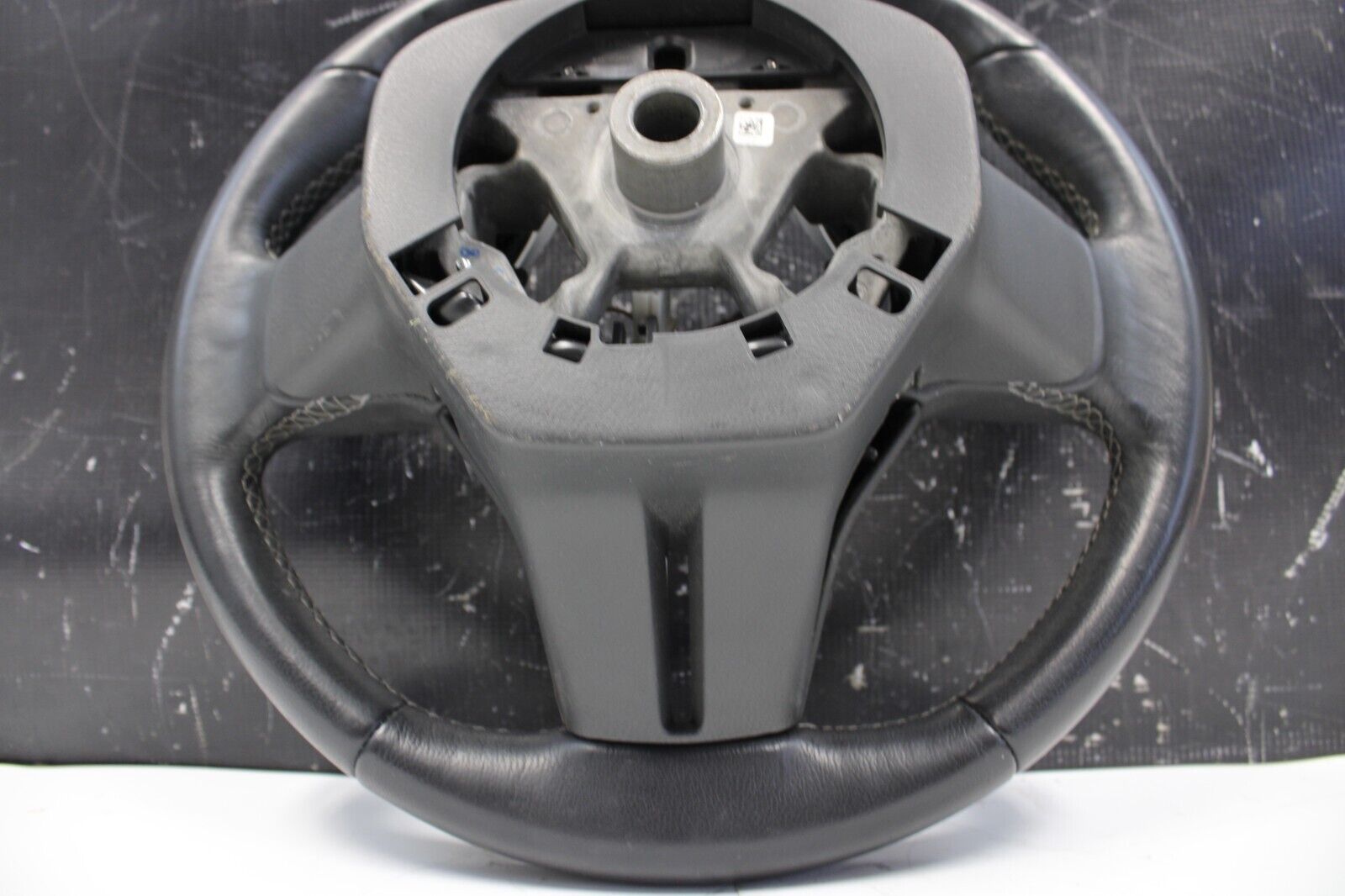2017-2020 INFINITI Q60 OEM STEERING WHEEL BLACK LEATHER AUDIO SWITCHES