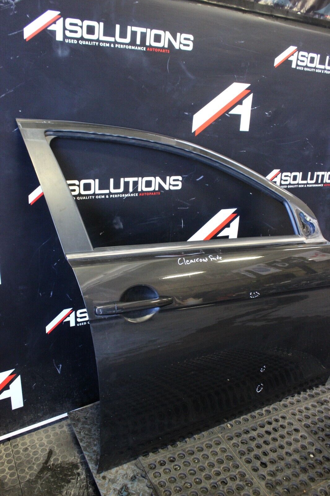 08-15 Mitsubishi Lancer Ralliart Evo X Front Passenger Door Shell OEM BLUE