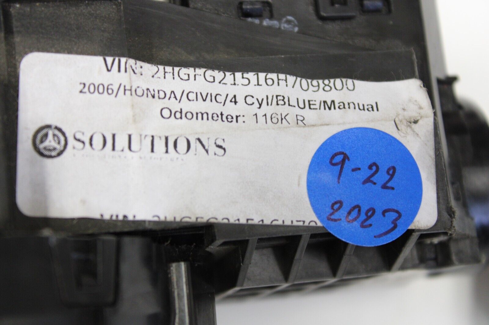 2006-2011 Honda Civic Si Coupe Column Switch W/ Clock Spring