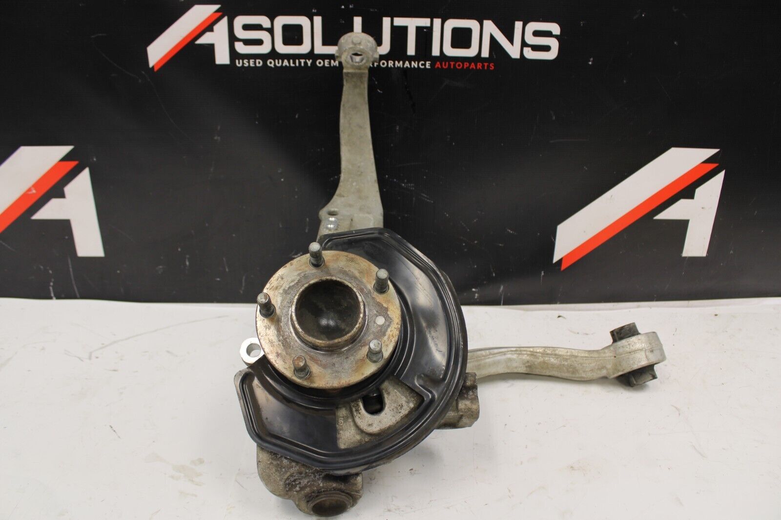 2003-2007 NISSAN 350Z G35 COUPE SEDAN RWD FRONT SPLINDLE LEFT KNEE ASSY OEM