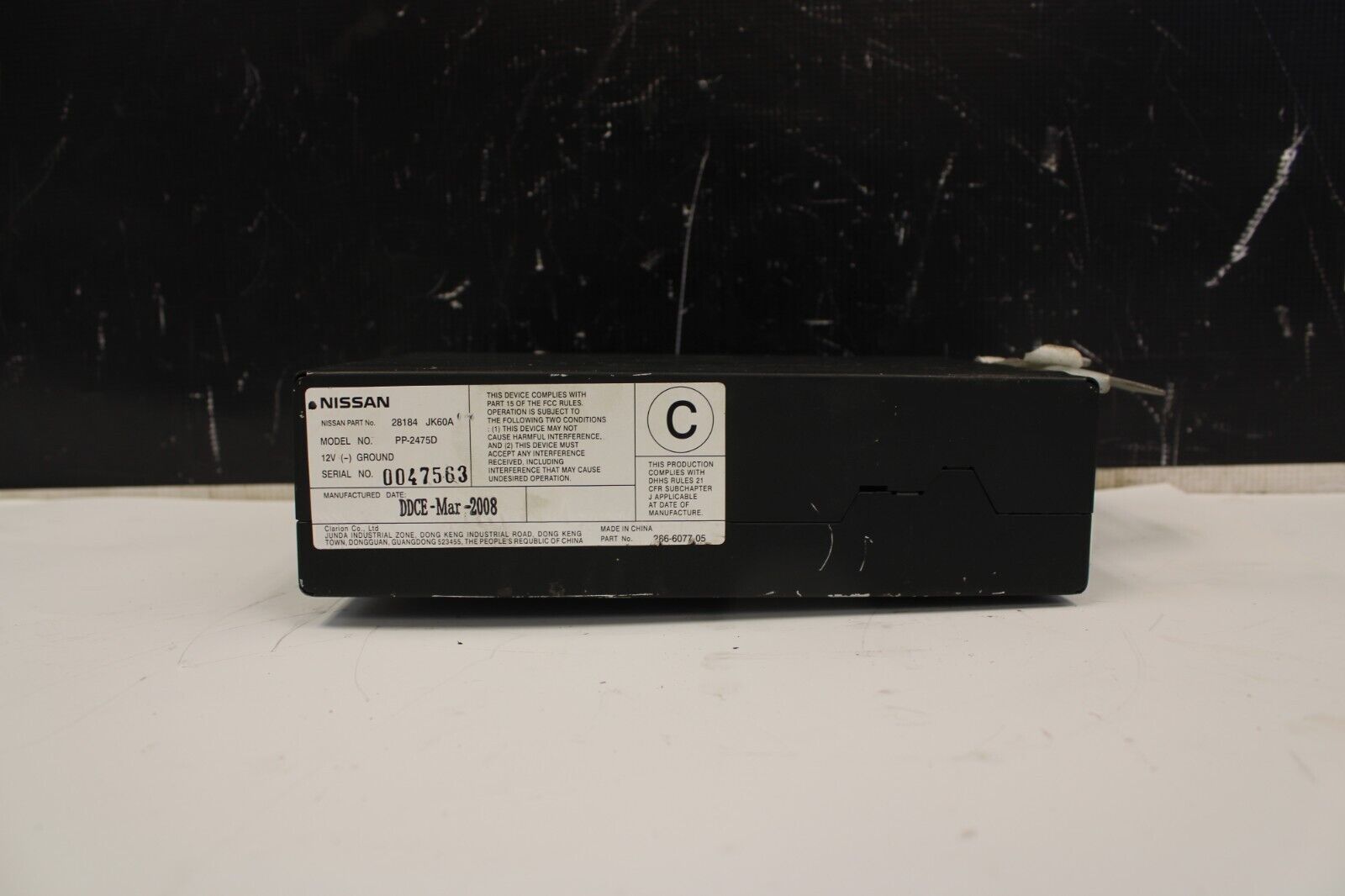 2007 07 2008 08 INFINITI G35 DISC CD CHANGER 28184-JK60A OEM