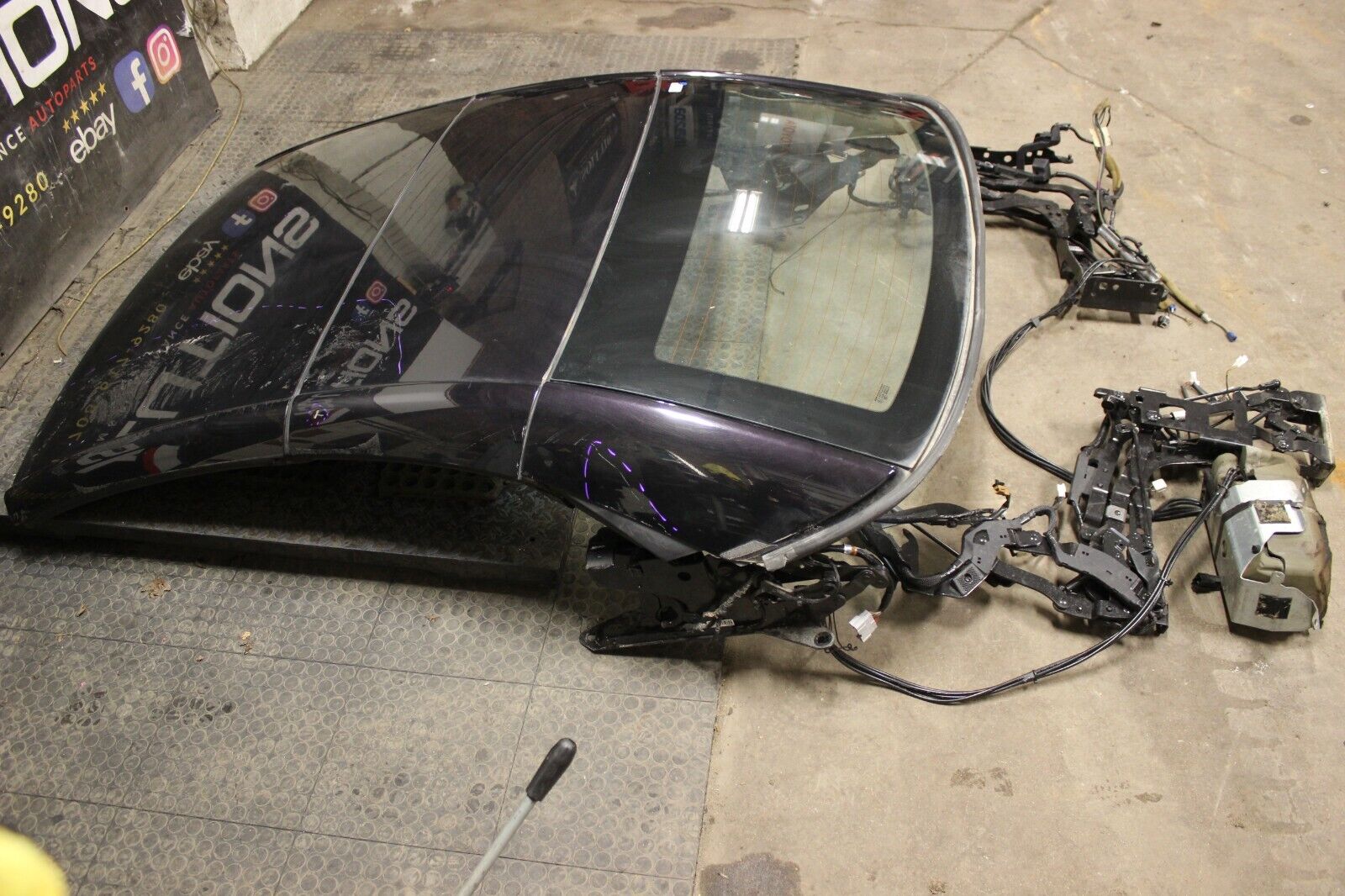 09-13 INFINITI G37 CONVERTIBLE HARD TOP ROOF ASSEMBLY PANEL COMPLETE PUMP OEM