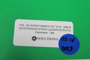 2010 Nissan GT-R LH DIRVER Side Console Trim Panel 68134-Jf10