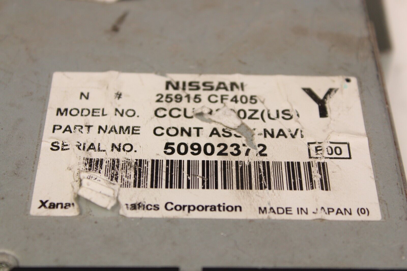 2006 Infiniti G35 GPS Drive Disc DVD Player Navigation P/N 25915 CF405