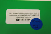 2000-2009 Honda S2000 Interior Trim Panel
