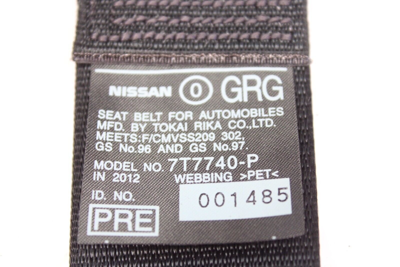 2013 Nissan GT-R R35 RH Right Passenger Seat Belt GTR OEM
