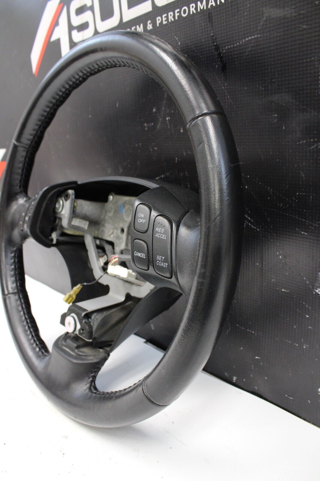 2006-2007 MAZDASPEED6 MAZDASPEED 6 MS6 OEM BLACK LEATHER STEERING WHEEL