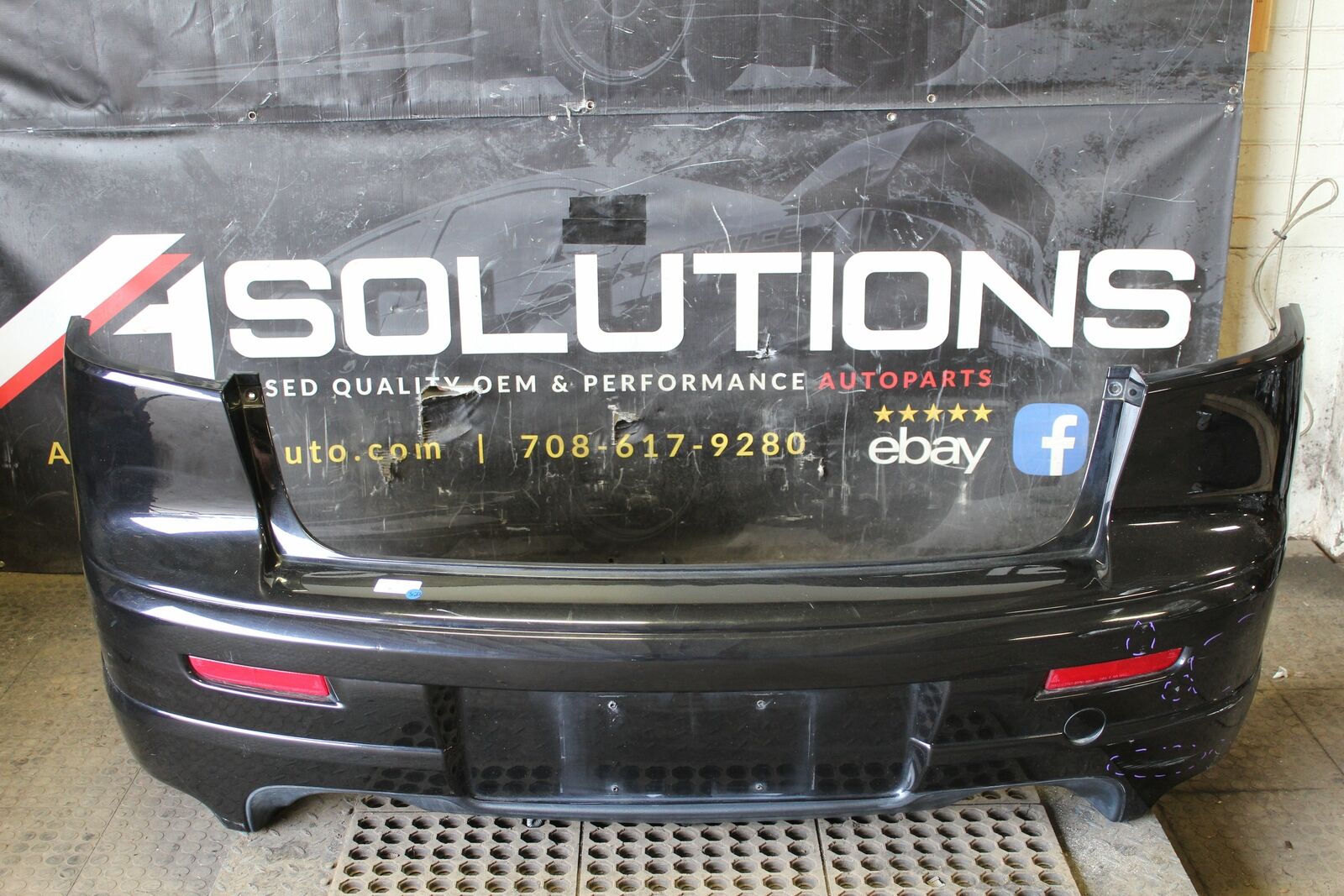 2009-2015 Mitsubishi Lancer Ralliart Rear Bumper Cover OEM 09-15
