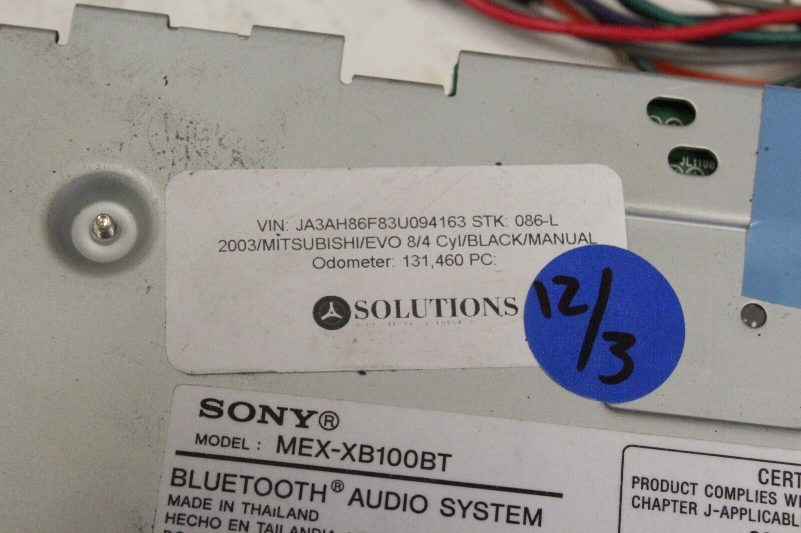 03-05 Mitsubishi Evolution 8 Radio Stereo Sony Evo VIII – A